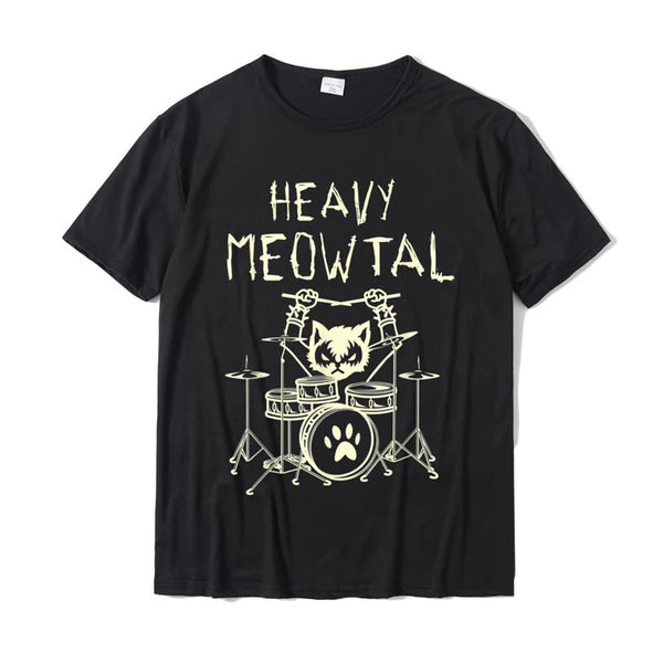 Heavy Meowtal Cat Metal Music Tshirt Women Funny Pet Owner