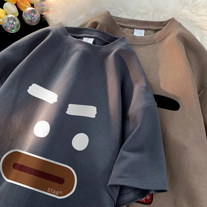 High Street Fashion Tee Women Oversize Fun Expression Top