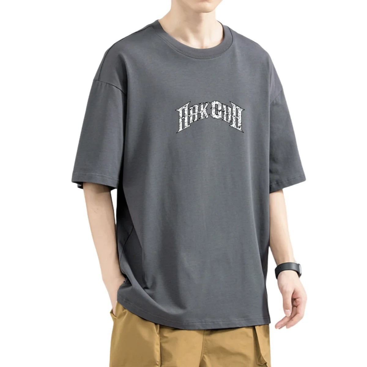 Summer Men's plus Size T-shirt Hip Hop Lette Printing Streetwear Tees