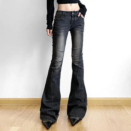 Women Y2K Low Rise Flare Jeans Vintage Bootcut
