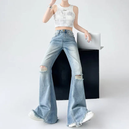 Harajuku Y2K Gradient Flared Denim Jeans
