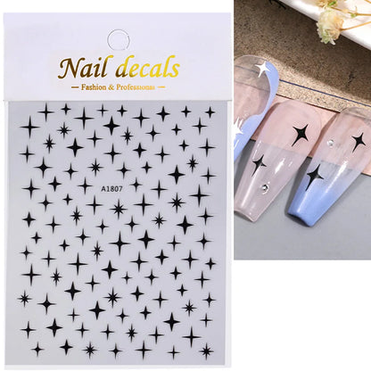 Glossy Y2K Star Nail Decals
