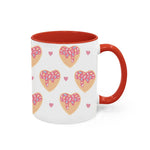 Heart Shaped Desserts Printed Mug 11oz Ceramic Mug Coffee Cup Valentine's Day