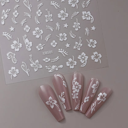 3D Gold Heart Nail Art Stickers