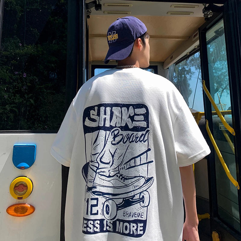 T-Shirt Sommer Herren Shake Ramen Y2k Streetwear