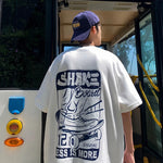 T shirt Summer Men Shake Ramen Y2k Streetwear