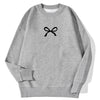 Casual Women's Sweatshirts Kawaii Bow Graphic Prints Pullover