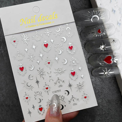 Glossy Y2K Star Nail Decals