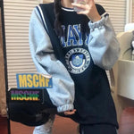 Harajuku-Chic: Fake-Zweiteiler-Hoodie für Damen – koreanische College-Mode