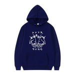 Printed Autumn Winter Hooded Sweatshirt Hooded