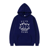 Printed Autumn Winter Hooded Sweatshirt Hooded