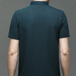 Ice Silk Breathable Business Fashion Polo Tee Shirt Hollow