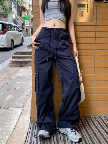 Cargohose im koreanischen Y2K-Vintage-Stil für Damen