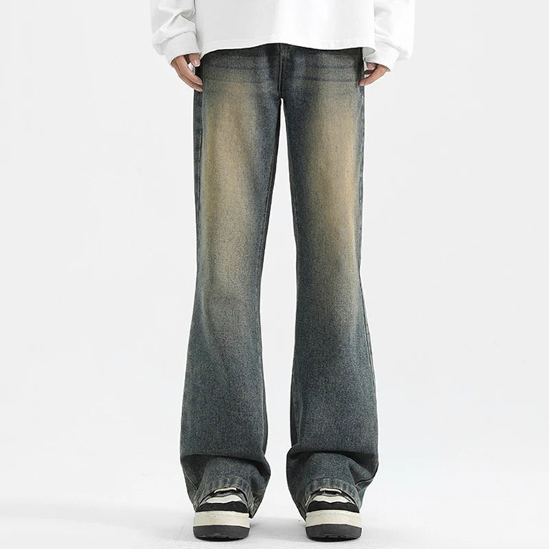 Men's Loose Fit Retro Denim Jeans High Street Pants