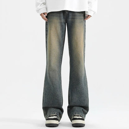 Men's Loose Fit Retro Denim Jeans High Street Pants