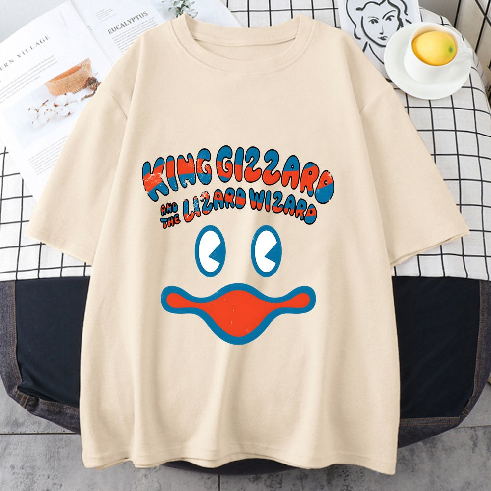 Drücken Sie Ihren Stil Cartoon König Gizzard &amp; Die Eidechse Wizard T-shirts