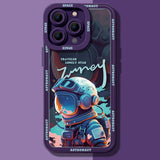 Astronauts cover black Phone Case For iPhone Back Cover Shell