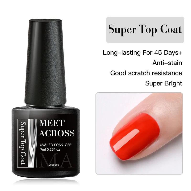 7ml Super Top Coat Gel Nail Base Gel Matte Top Coat Semi-Permanent