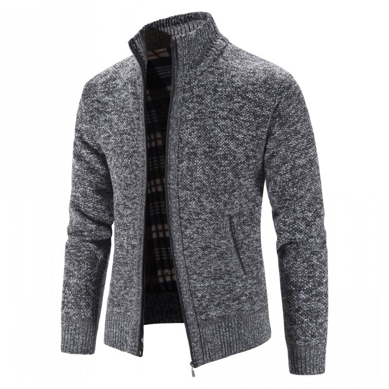 Sweater Men Fashion Slim Fit Cardigan Men Causal Sweaters Coats Solid - xinnzy