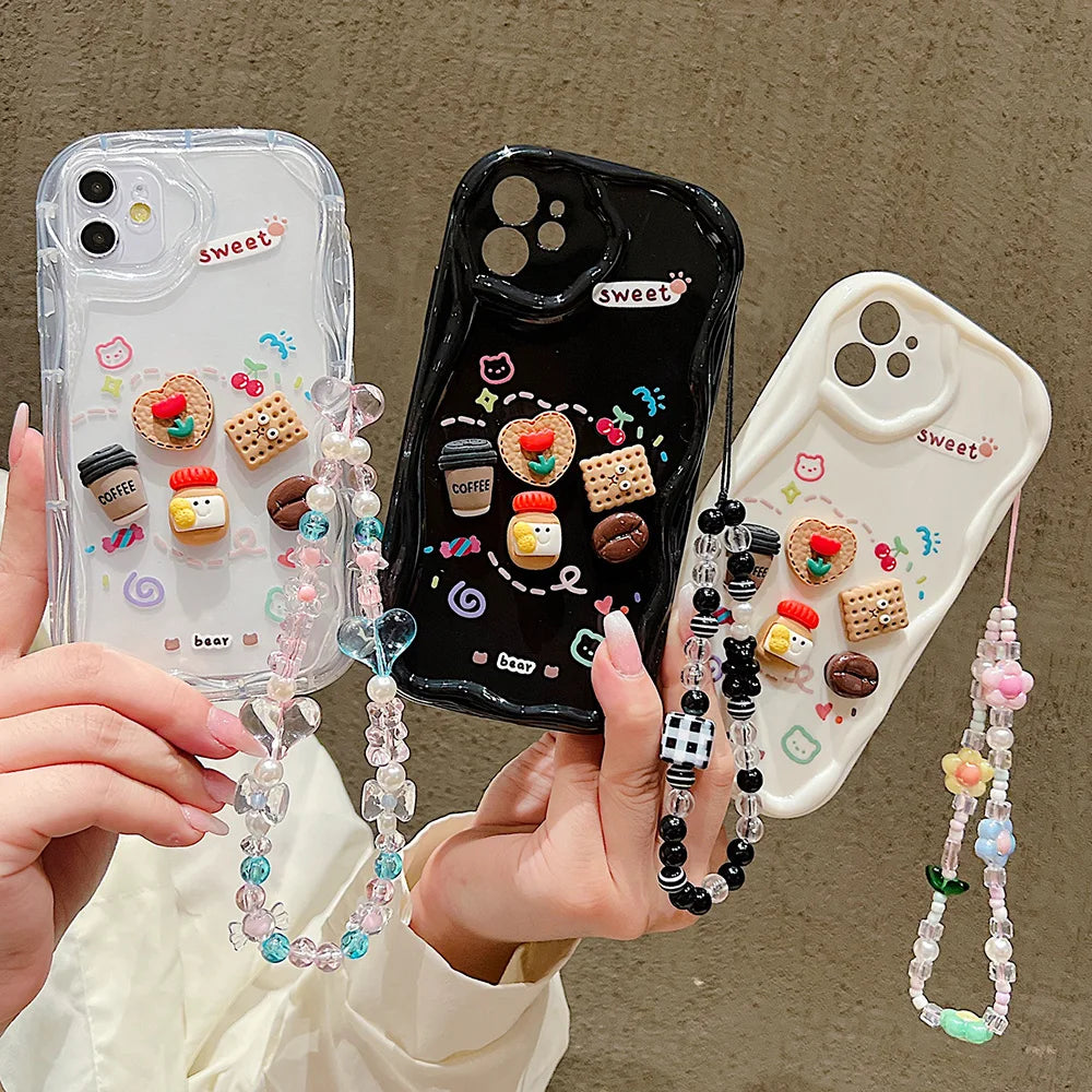 Korean Cute 3D Coffee Phone Case For iPhone