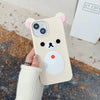 Rilakkuma Bear 3D Cute Cartoon Phone Case For iPhone Shockproof Protective Case