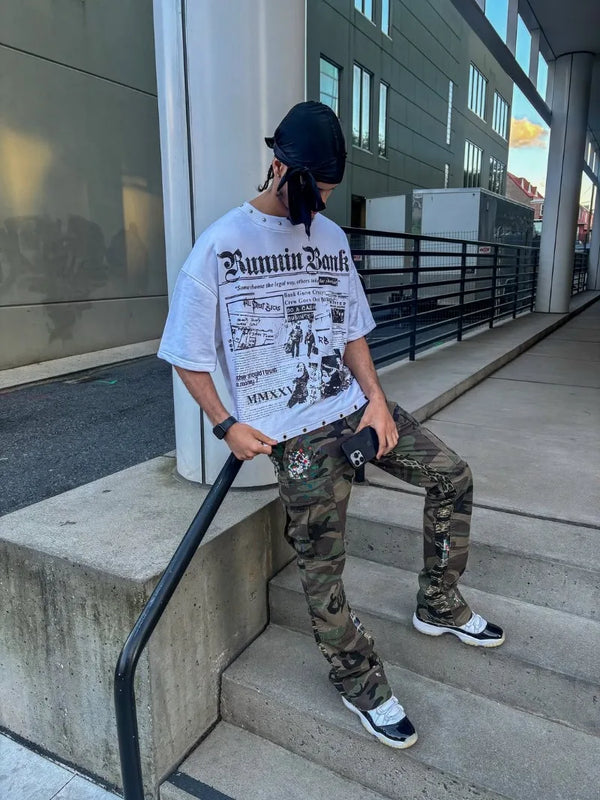 Cutout Graphic Tee Unisex Y2K Gothic Harajuku Hip Hop Punk Shirt