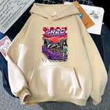 Männer Hoodies JDM Auto gedruckt Harajuku Pullover