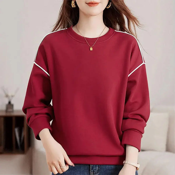 Pure Cotton Hoodie Women Oversized Long Sleeve Pullover Casual