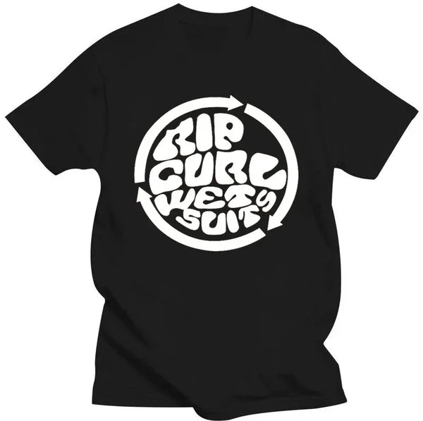 Men's T Shirts Rip Curl Print Short Sleeve Vintage