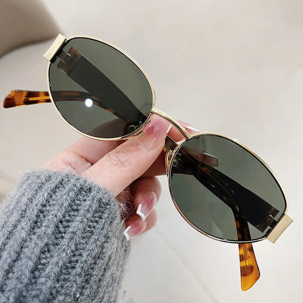 Retro Oval Sunglasses Women UV400 Trendy Eyewear Fashion