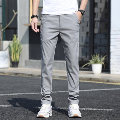 Men Pants Slim Straight Stretch Classic Trousers Spring Autumn Pant High quality - xinnzy