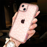 Glitter Bling Diamond Transparent Phone Case For iPhone Clear Silicone