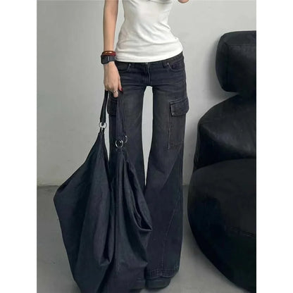 Womens Jeans High Waist Vintage Straight Winter Denim