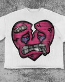 Y2K Sad Smiling Face Oversized T-Shirt