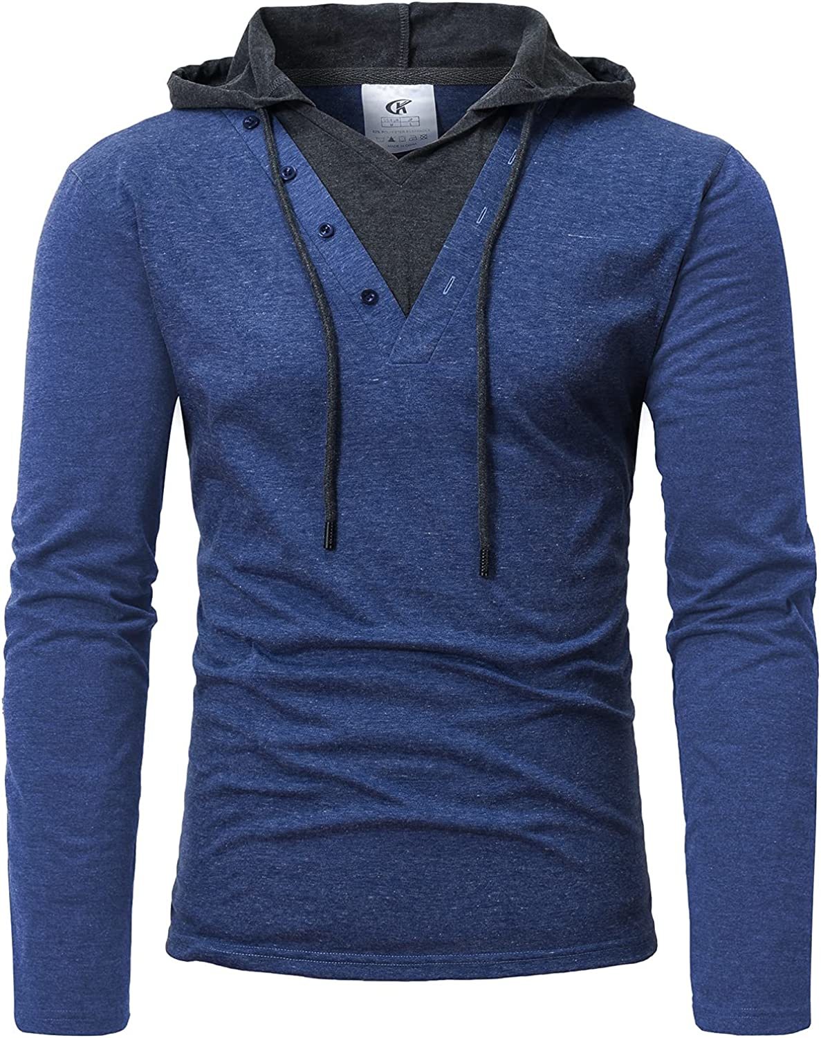 Men Hoodies Sweatshirts Long Sleeve Solid Lightweight Casual