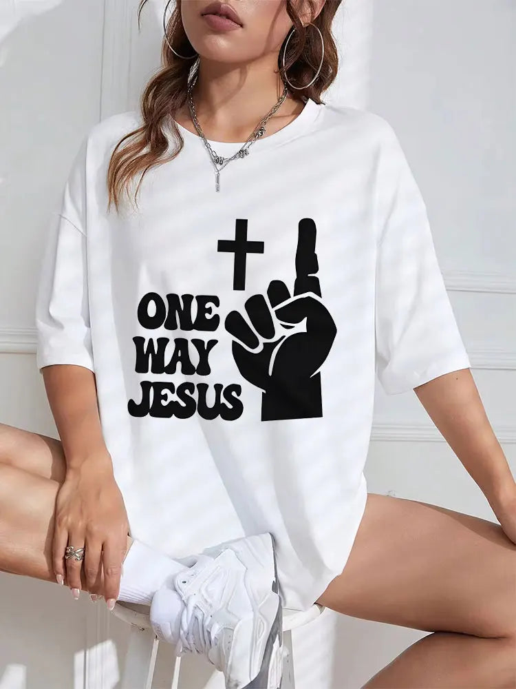 Women 'One Way Jesus' Christian T-Shirt