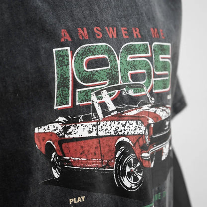 2025 Men’s Retro Racing Culture Print Short-Sleeve T-Shirt Casual Top