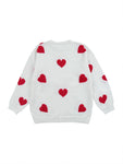 Autumn Plus Size Women Heart Pattern Sweater