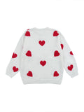 Autumn Plus Size Women Heart Pattern Sweater