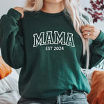 Mama Est 2024 Sweatshirt Mothers Comzy Crewneck