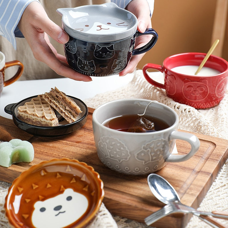 Becher mit Deckel, Persönlichkeit, Geschenk, Haushalt, Cartoon, Kinder