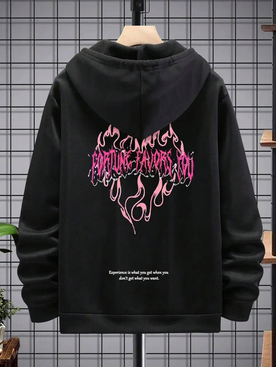 Fortune Favors You Motivational Graphic Hoodie