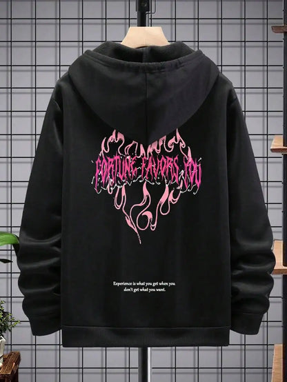 Fortune Favors You Motivational Graphic Hoodie