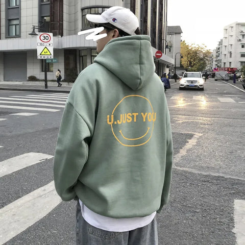2023 Autumn New Men Oversized Hoodie Loose Hip Hop Style with Letter Print