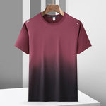 Schnell trocknendes Sport-T-Shirt für Herren, kurze Ärmel, Sommer, lässiger Druck, Übergröße