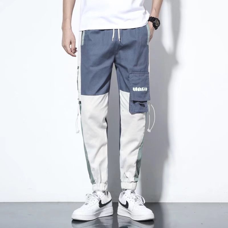 Joggers Cargo Pants for Men Casual Hip Hop Color Sweatpants Streetwear