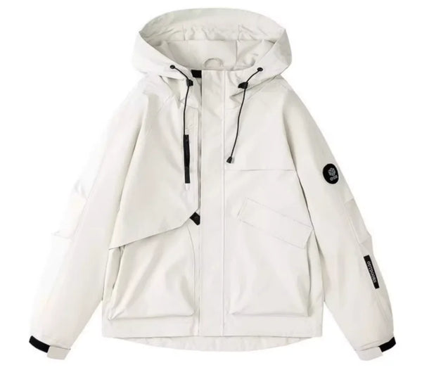 Mens Waterproof Tactical Jacket Windbreaker Hooded Hiking Coat