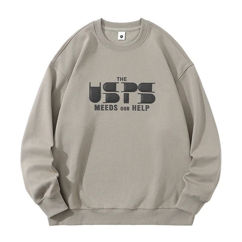 Men’s Long Sleeve Hoodie 2024 Fall Loose Fit Casual Streetwear