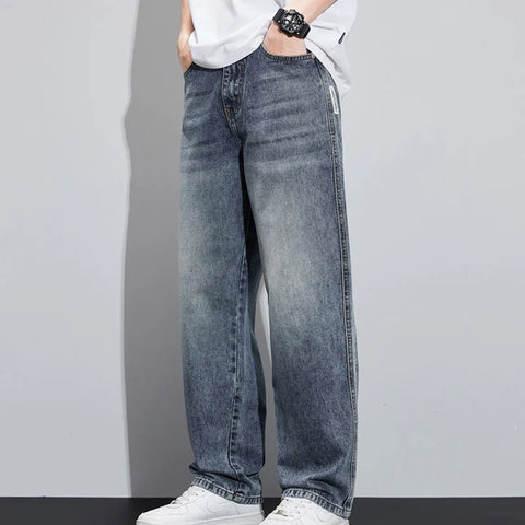 Wide Leg Trendy Denim Jeans Street Wear Summer Autumn