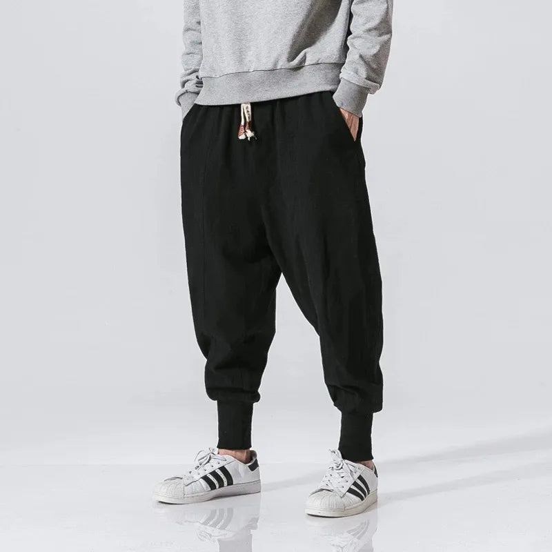 Elastic Waist Streetwear Joggers New Baggy Drop-crotch Pants
